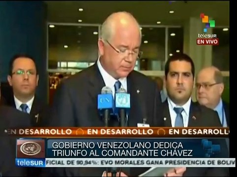 Que Venezuela esté en Consejo de Seguridad, triunfo de Chávez: Ramírez