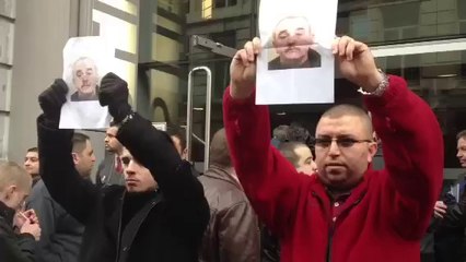 Le personnel de la STIB au siège de la société