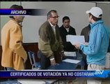 Los certificados de votación ya no costarán