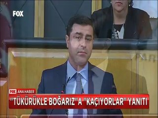 Demirtaş'ın Tükürükle Boğarız lafına Davutoğlu'ndan Kaçıyorlar yanıtı