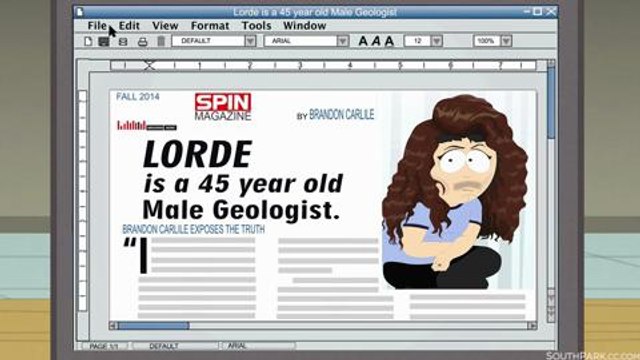South Park Releases Lorde Parody Track PUSH
