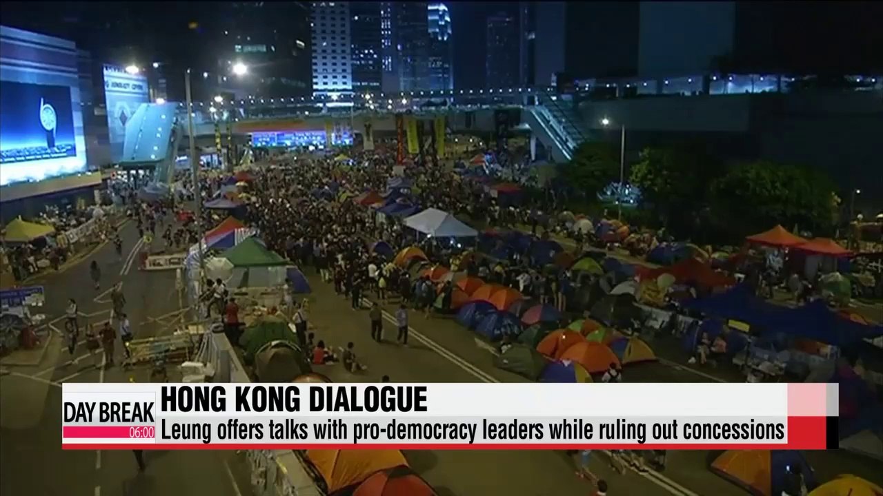 Hong Kong leader offers talks with protest leaders while ruling out concessions