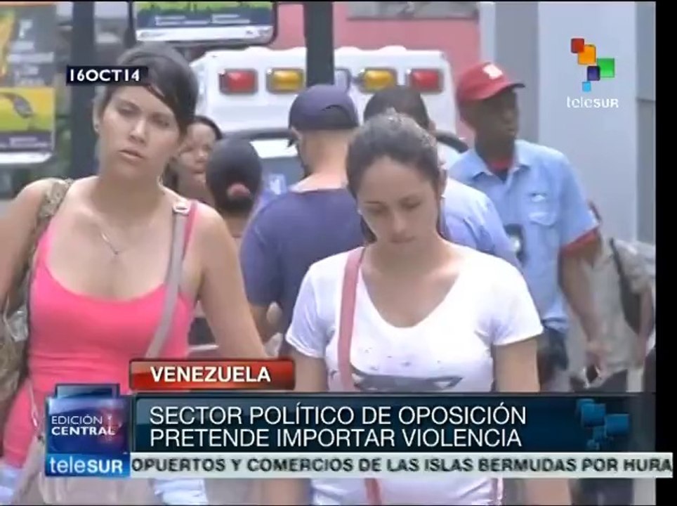 Sector político opositor de Venezueal pretende importar violencia