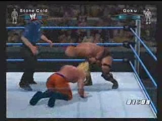 Stone Cold pisses off Goku and Vegeta