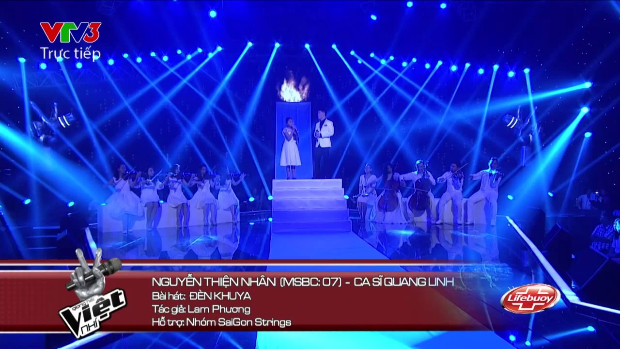 VÒNG LIVESHOW 7 CHUNG KẾT - ĐÈN KHUYA - NGUYỄN THIỆN NHÂN & QUANG LINH - Giọng hát Việt nhí 2014 - m.thuymien.com