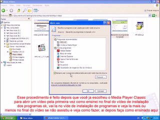 Tornando o Media Player classic padrão