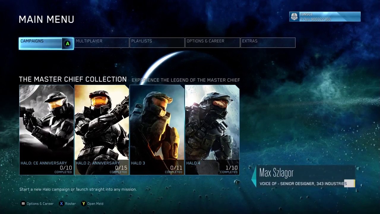Halo : The Master Chief Collection - L'Interface Utilisateur et un extrait d'Halo 4