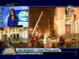 Incendio en plaza Dos de Mayo: Quince familias damnificadas