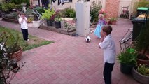 Slow Motion kick to the head. So funny children's reaction!