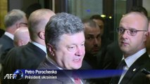 Le président ukrainien Petro Porochenko à Milan
