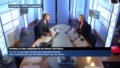 Marine Le Pen, invitée de Guillaume Durand avec LCI
