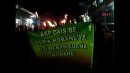 Derik'te Meşaleli Protesto Yürüyüşü