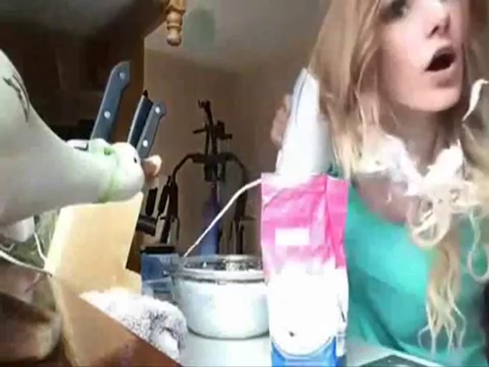 Blonde Using An Electric Mixer Prank Gone Wrong