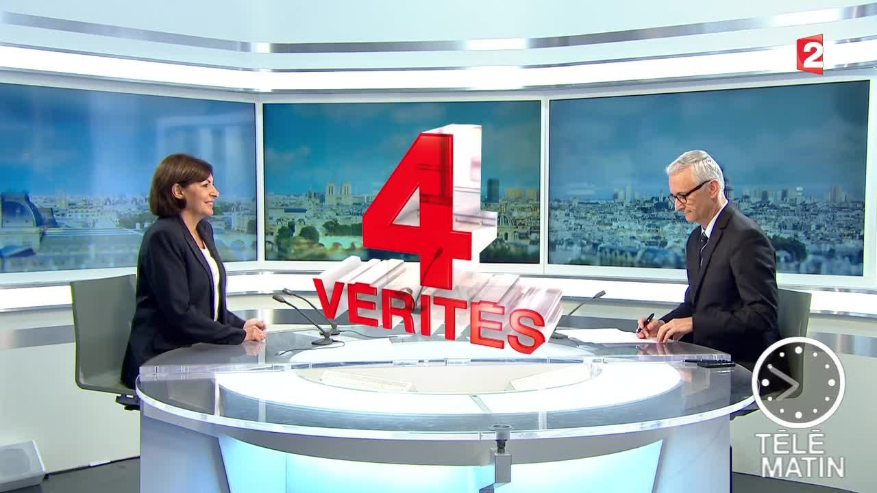 Les 4 Vérités avec Anne Hidalgo - Télématin - 17/10/2014