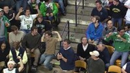 Guy breaks out in dance during the game