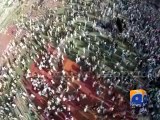 Aerial View Of PTI Jalsa-Geo Reports-17 Oct 2014