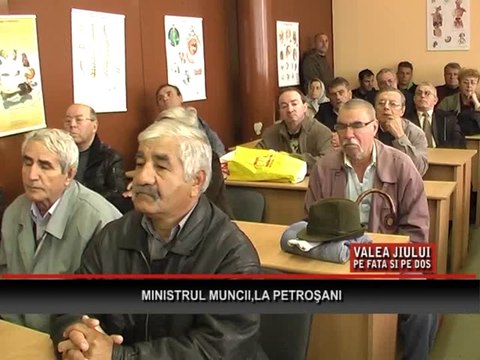 Valea Jiului, pe fata si pe dos - Ministrul Muncii,la Petrosani