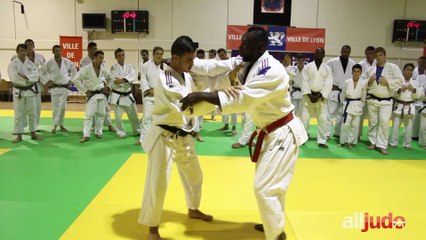 Enchaînement sasae / o-soto-gari par Darcel Yandzi (6e dan)