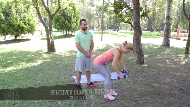 Sırt Kaslarını Çalıştırmak için Bentover Dumbell Rotation - Her Yerde Spor