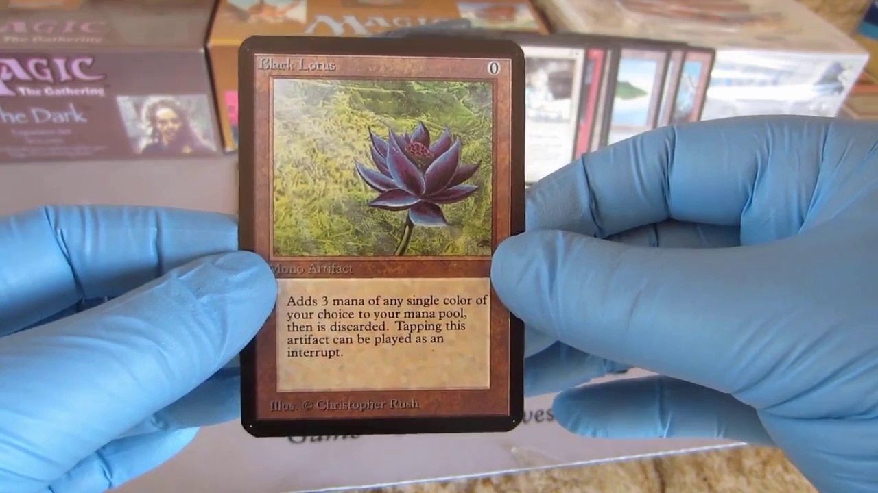 carte magique : découverte du lotus noir (21 000 euros)