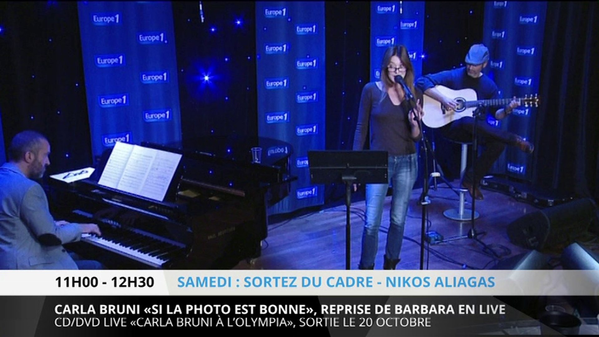Carla Bruni chante "Si la photo est bonne", une reprise de Barbara - Vidéo  Dailymotion