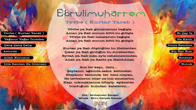 Ebrulimuharrem - Tevbe 'Kurtar Yarab' (Lyric Video)