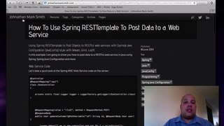 How To Use Spring RESTTemplate To Post Data to a Web Service By Johnathan Mark Smith