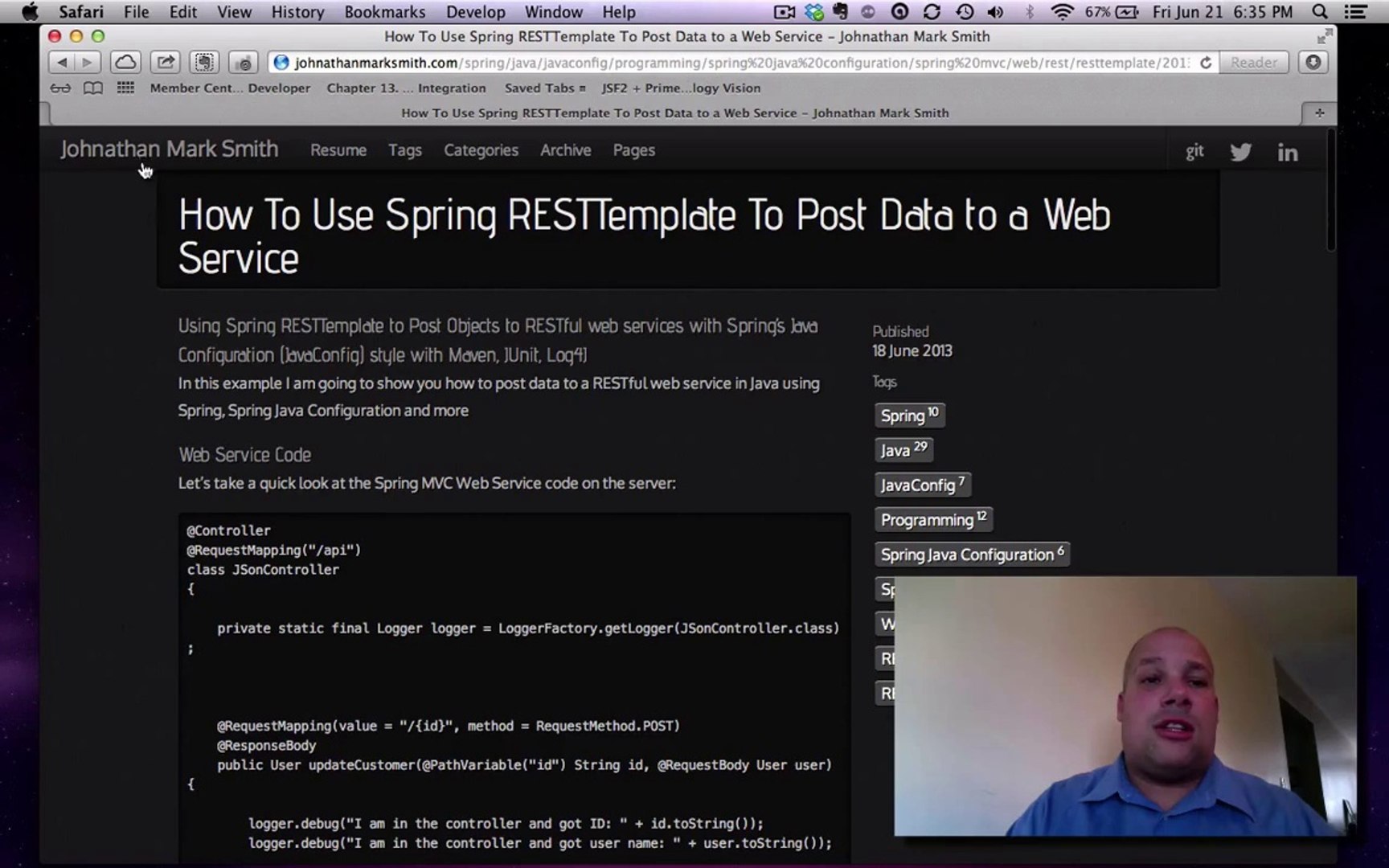 ⁣How To Use Spring RESTTemplate To Post Data to a Web Service By Johnathan Mark Smith