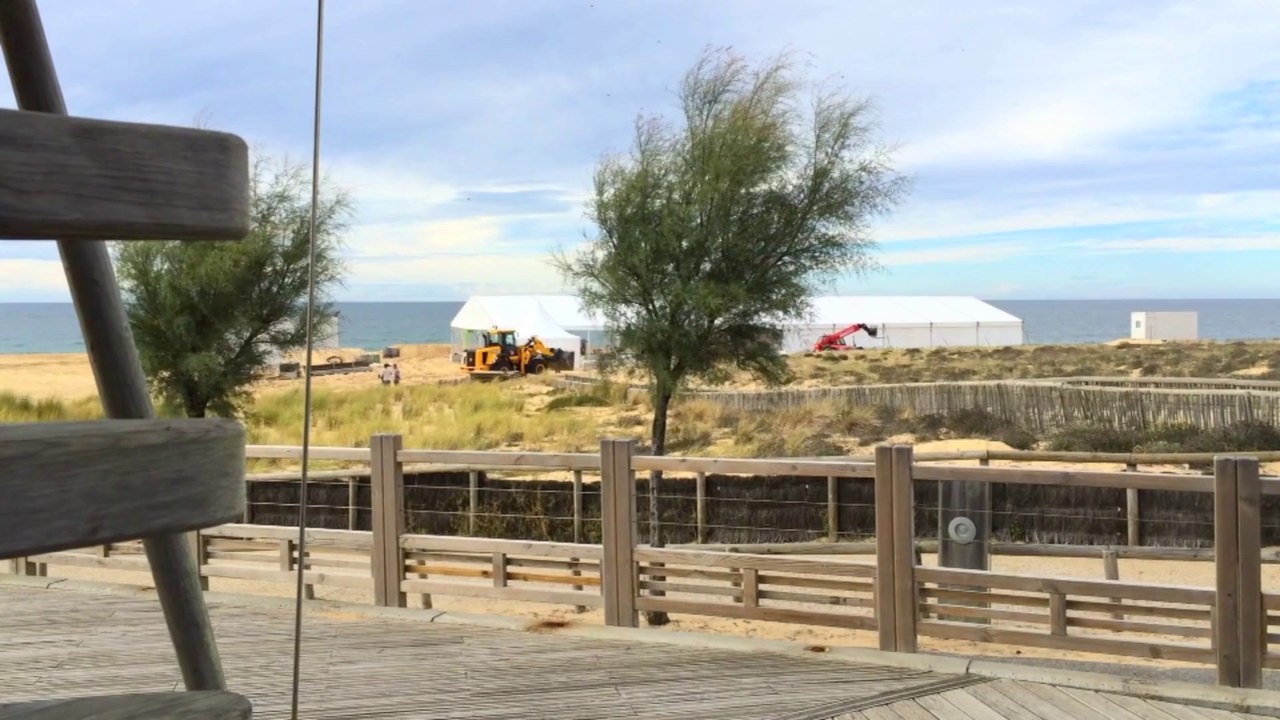 CHAMPIONNATS DE FRANCE SURF 2014 - MONTAGE DU SITE - HOSSEGOR