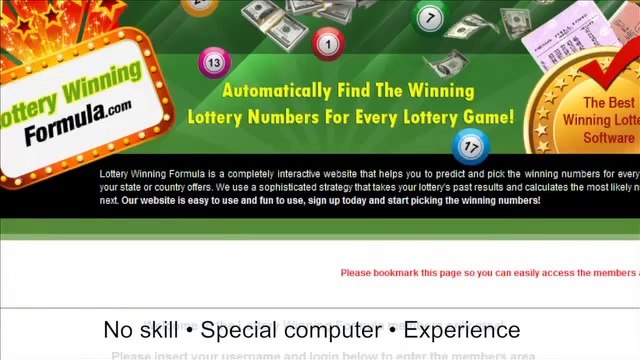 Lottery Winning Formula