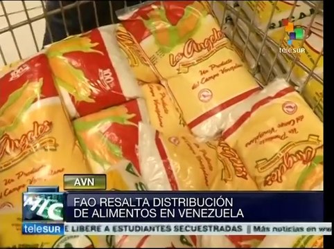 Reconoce FAO programas de distribución de alimentos de Venezuela