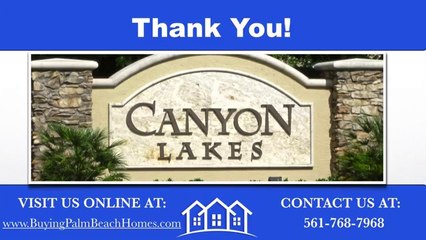 Canyon Lakes Homes for Sale Boynton Beach FL