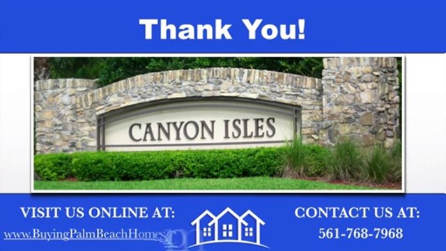 Canyon Isles Boynton Beach FL Homes for Sale Report