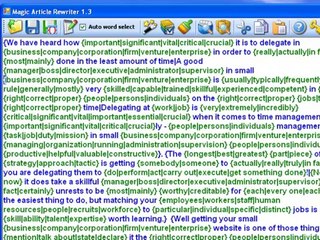 Magic Article Rewriter