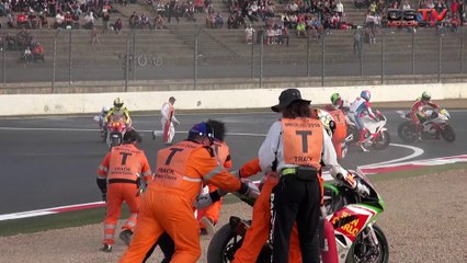 Gros crash moto Magny-Cours