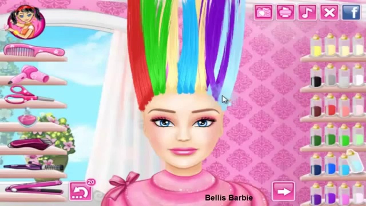 Barbie Real Haircuts Barbie Games Video   Barbie Bienes Cortes de pelo de Barbie Juegos de Vide