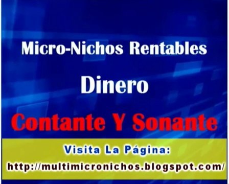 Micro Nichos Rentables (La Mejor y más efectiva forma de ganar dinero en Internet)