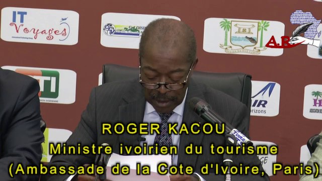 CONFERENCE DE ROGER KACOU MINISTRE DU TOURISME A L'AMBASSADE DE LA COTE D'IVOIRE A PARIS