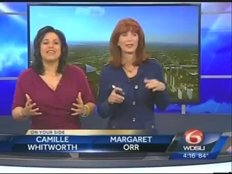 WDSU News - Margaret Orr Cracks Up! 9-29-2014