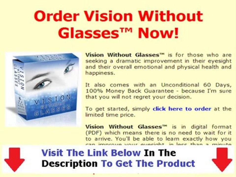 Vision Without Glasses WHY YOU MUST WATCH NOW! Bonus + Discount