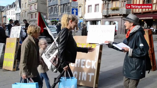 Lannion. Un check-point pour symboliser le quotidien des Palestiniens