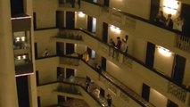 Chorale du Kentucky au balcon de Hyatt Louisville