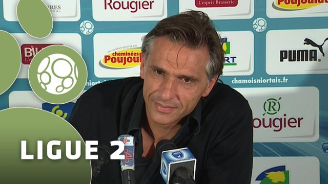 Conférence de presse Chamois Niortais - US Orléans (1-1) : Régis BROUARD (NIORT) - Olivier FRAPOLLI (USO) - 2014/2015