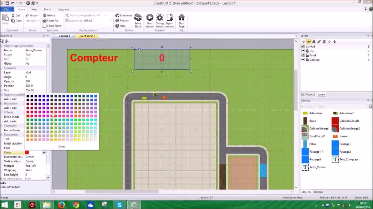 Tuto Construct 2   Comment faire un jeu de course en 2D (partie 3)