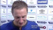 Everton 3-0 Aston Villa - Phil Jagielka Post Match Interview - Jagielka opens scoring for Everton