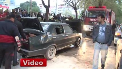 Suriyeli Ailenin İçinde Yaşadığı Araç Yandı