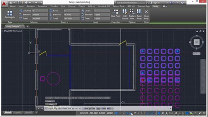 06_11-Rectangular Array AutoCAD 2015