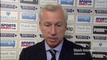 Newcastle 1-0 Leicester - Relief for Pardew Post Match Interview - Relief for Pardew