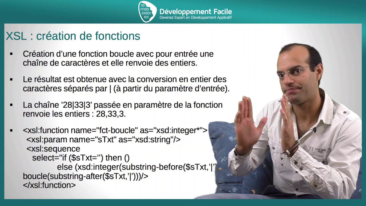 La stratégie pour utiliser les transformations XSL pour créer des fonctions de traitement XML