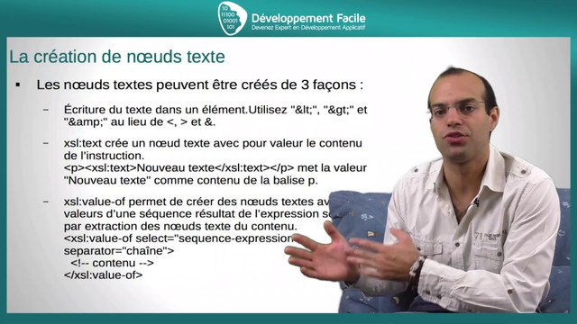 La technique pour créer des séquences des noeuds des instructions avec XSL pour les fichiers XML